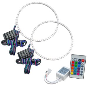 Jeep Wrangler Headlight Halo Kit - ORACLE Lighting - ColorSHIFT w/ Simple Controller - ColorSHIFT - `07-`17